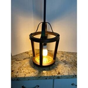 Wooden Rustic Hanging Light for bedroom, living room, hallway foyer, Wired, New